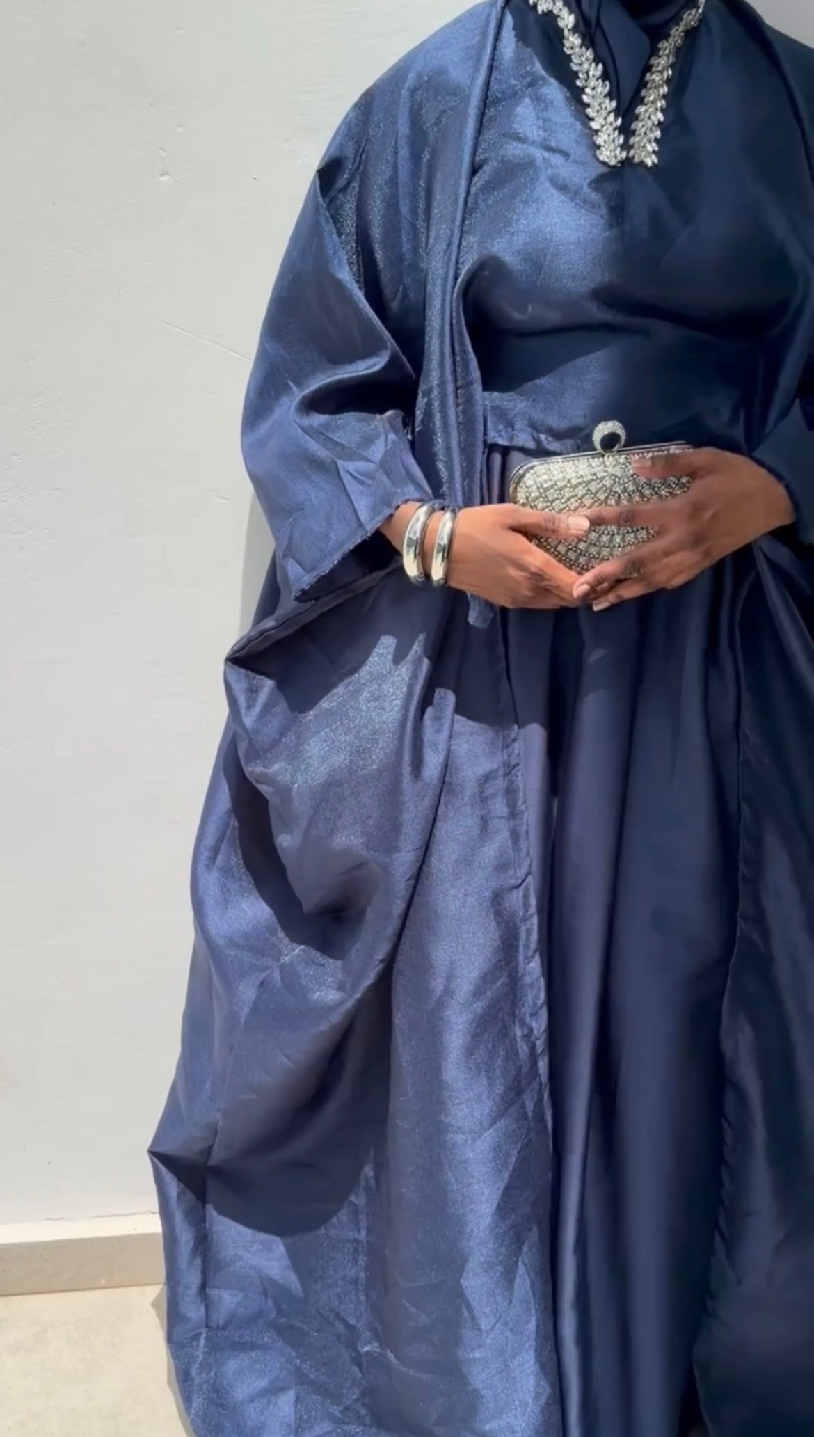 Navy Blue 3-Piece Boubou Set