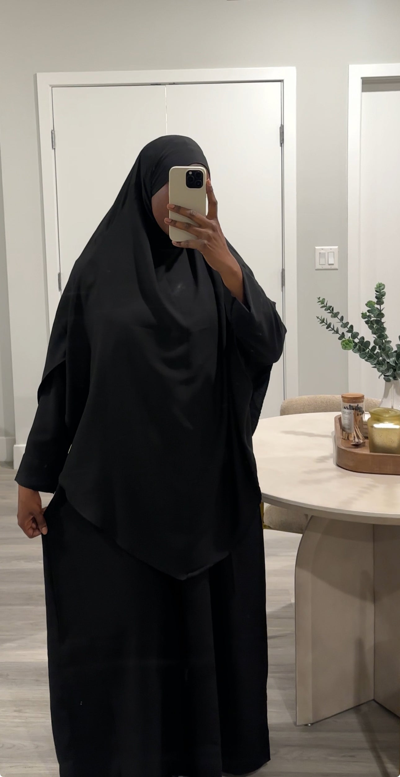 Olive Khimar Dress Set