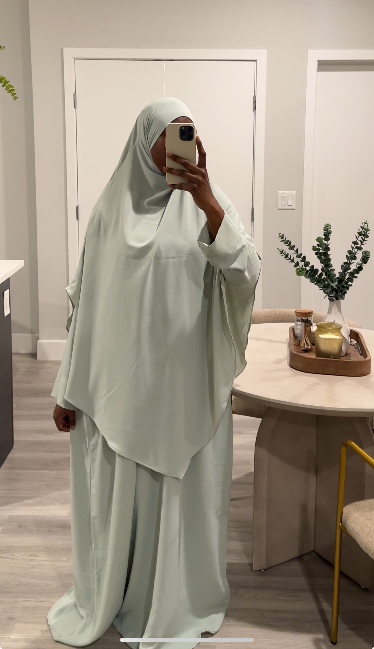 Mint Khimar Dress Set