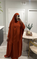 Rust Khimar Dress Set
